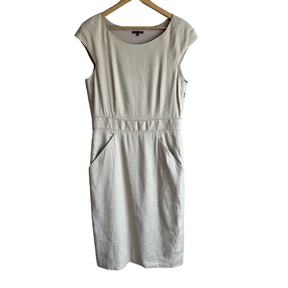 Theory Kylis Urbanite Linen Blend Dress Business Casual 8 Lined